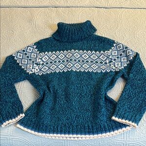 90s Teal and White Sweater